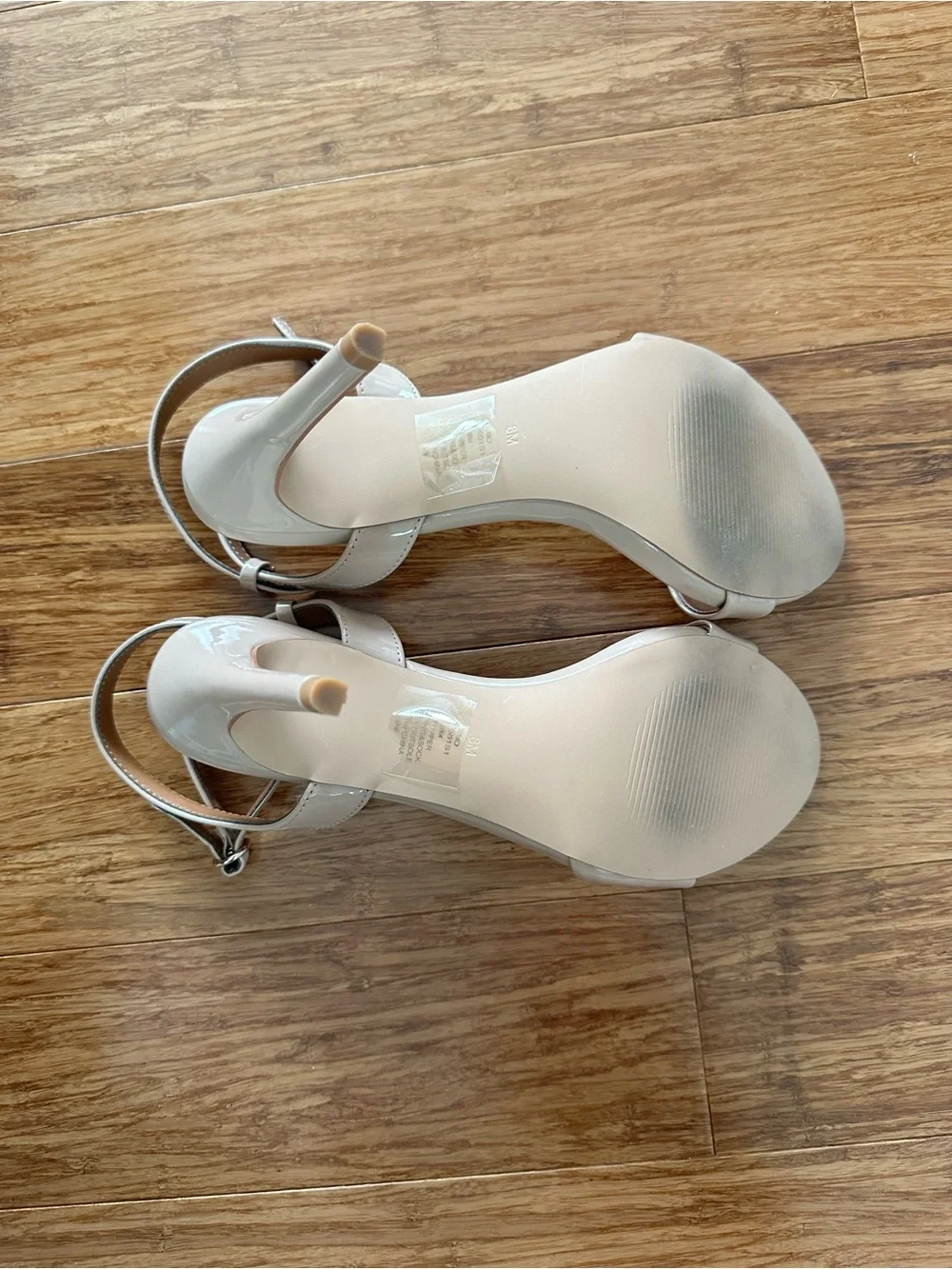 Steve Madden Nude Patent Ankle-Strap Stiletto heels - Picture 5 of 12